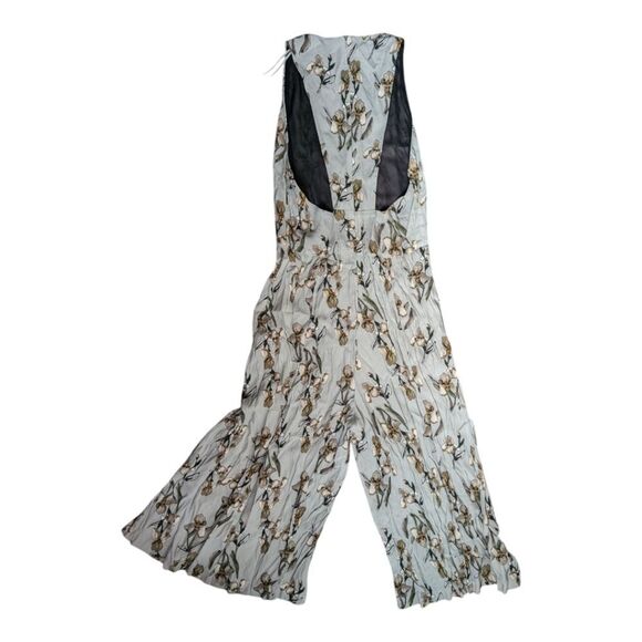 Zara lavender blue floral  jumpsuit size M - Picture 6 of 12